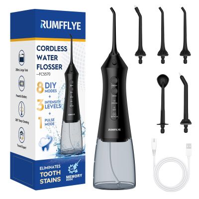 RUMFFLYE Cordless Electric Water Flosser, 12 Levels