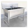 WEKONUMEX Pet Grooming Tub, Stainless Steel Bathtub for Pets with Hot and Cold Water Faucet, Various Sizes (40cm/15.7in, 120cm/47.2in) view 2