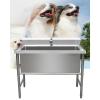 WEKONUMEX Stainless Steel Pet Grooming Tub with Faucet, 100 cm/39 in, 40 cm/16 in Deep view 2