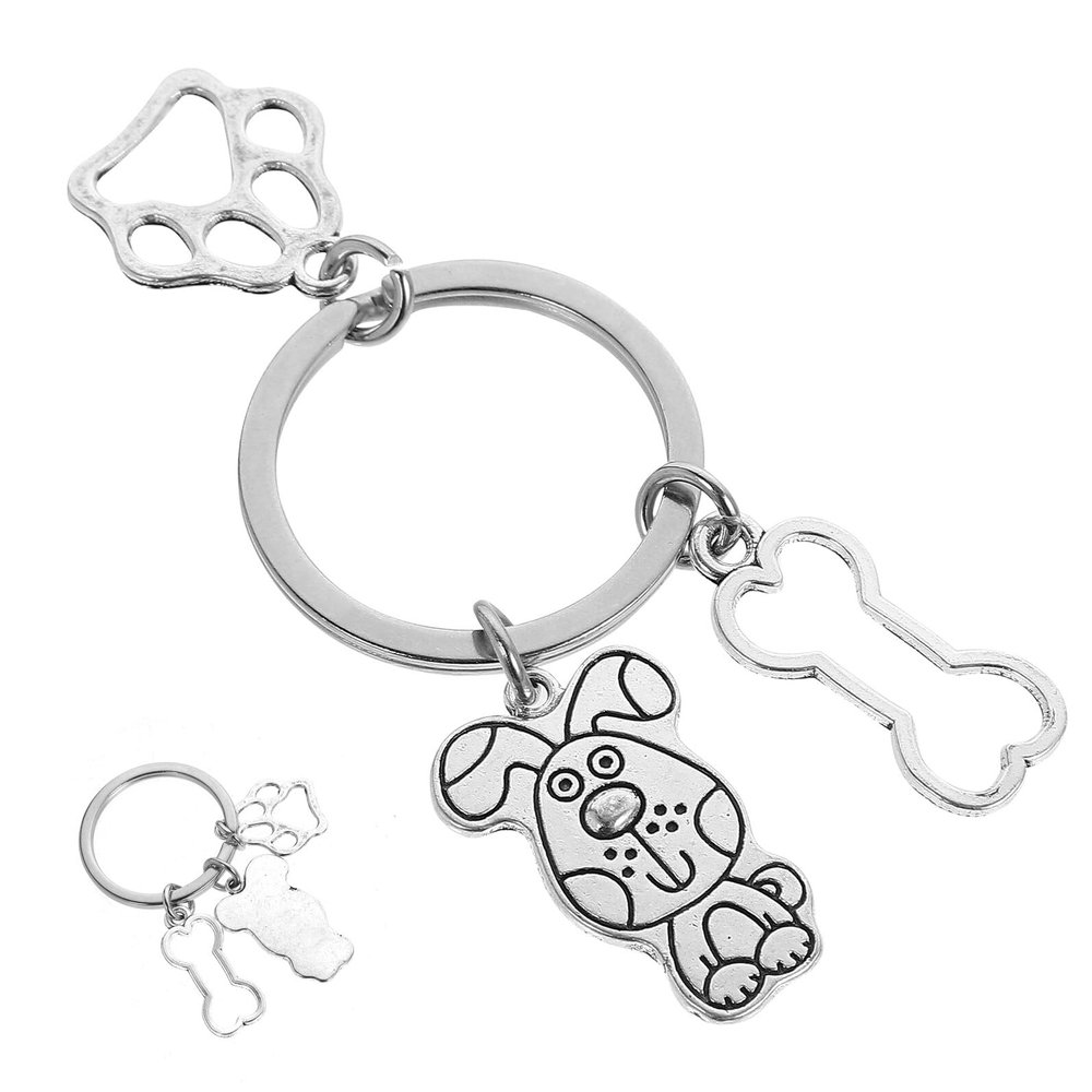 Artibetter Zinc Alloy Dog Paw Keychain