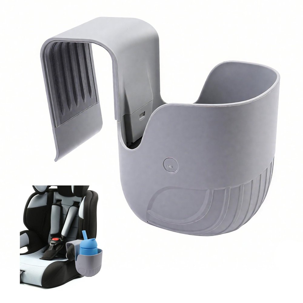 Universal Gray Car Seat and Stroller Cup Holder