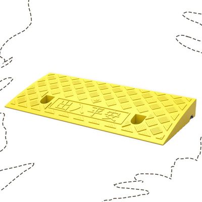 GZKDKZB Threshold Ramp for Wheelchair Doorways, 3–22 cm Rise, Non-Slip Rubber Entry Ramp, for Pets, Scooters, Cars and Motorcycles, Yellow, 50 x 27 x 7 cm