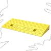 GZKDKZB Threshold Ramp for Wheelchair Doorways, 3–22 cm Rise, Non-Slip Rubber Entry Ramp, for Pets, Scooters, Cars and Motorcycles, Yellow, 50 x 27 x 7 cm view 1