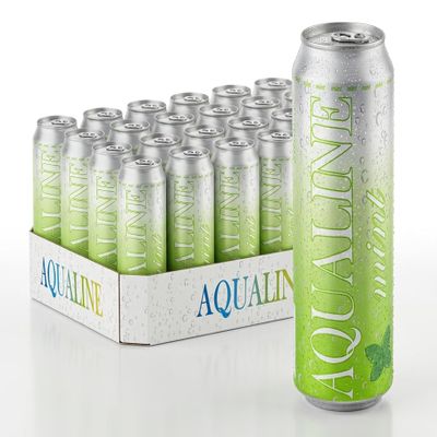 AQUALINE Mint 0.5 L - 24 Cans