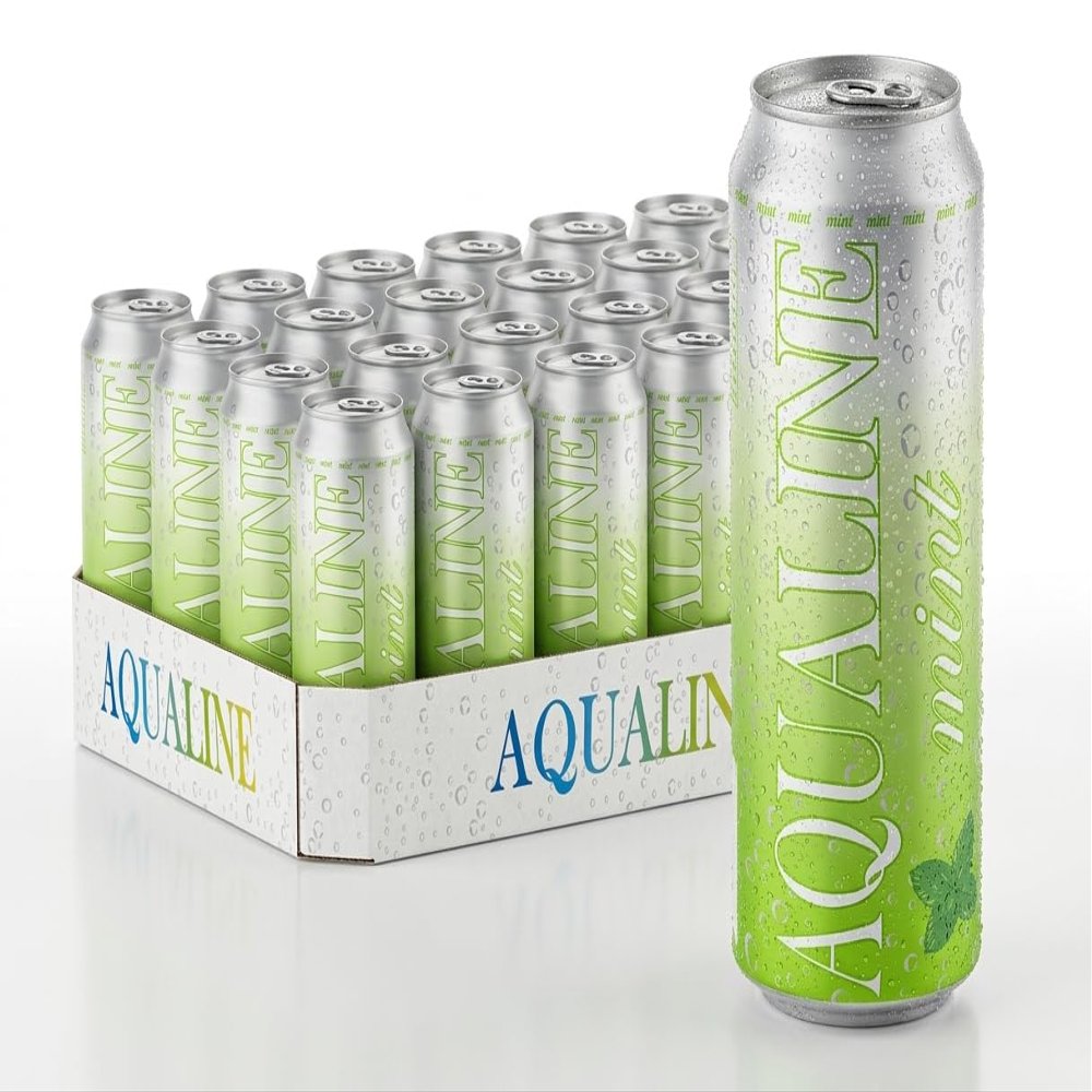 AQUALINE Mint 0.5 L - 24 Cans
