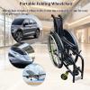 CFMAIF Ultralight Self-Propelled Folding Wheelchair, Purple, 14.1 in Seat view 3