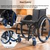 CFMAIF Ultralight Self-Propelled Folding Wheelchair, Purple, 14.1 in Seat view 4