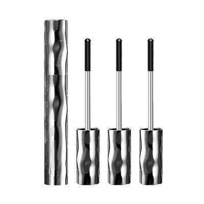 Curling Eyelash Iron Mascara, Tubing Mascara with Metal Brush, Volumizing Waterproof Mascara, Quick-Drying and Smudge-Resistant (3 Pcs)