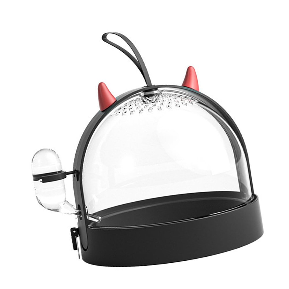 Qcwwy Portable Hamster Cage, Black