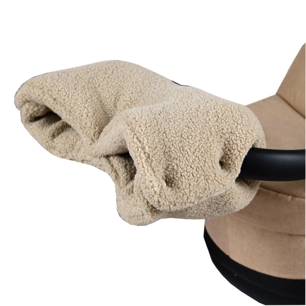 BabyLux Boucl Hand Muff – Warm Stroller/Buggy Hand Warmer for Winter Walks, Beige