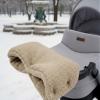 BabyLux Boucl Hand Muff – Warm Stroller/Buggy Hand Warmer for Winter Walks, Beige view 3