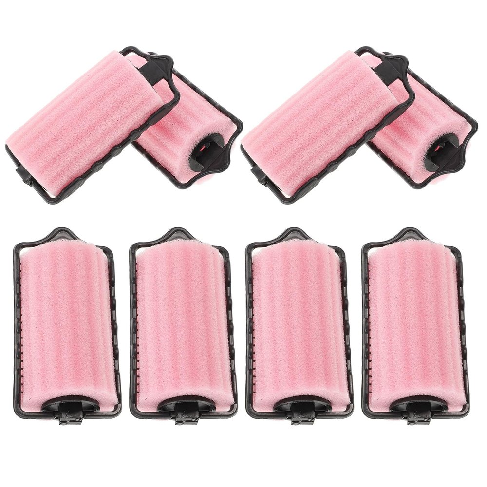 VILLCASE 8-Piece Small Sponge Hair Rollers for Curls and Waves