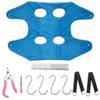 Zambuph Pet Grooming Hammock with Nail Clippers, File, Comb and Hooks, Blue, L view 3