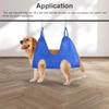 Zambuph Pet Grooming Hammock with Nail Clippers, File, Comb and Hooks, Blue, L view 4