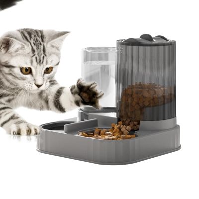 Automatic 2-in-1 Cat Feeder and Water Bowl, Small/Medium