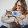 Cat Hair Brush for Indoor Cats - Pet Massage Comb with Release Button view 2