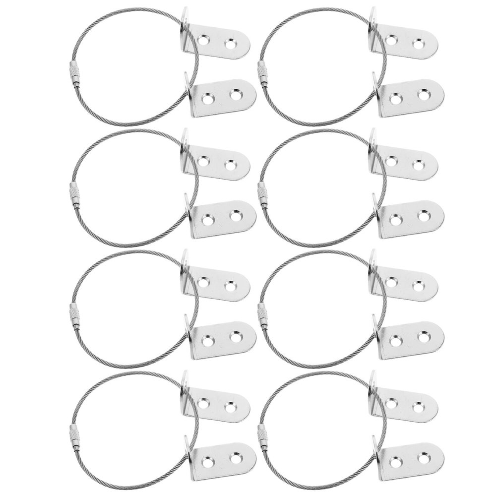 TOYANDONA 8-Piece Furniture Anti-Tip Brackets and Screws, Wall Anchors for Cabinets, Dressers and Shelves, Metal Childproof Furniture Attachment, No-Drill Installation