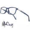 Amorays Men's Reading Glasses, Flexible TR90 Frame, Stainless Steel Temples, Rubber Tips, Spring Hinges, 8092 (Blue, +3.50) view 2