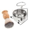 TOPBATHY Men's Shaving Brush and Wooden Handle Set, 3-Piece view 1