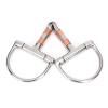 Gucagle Stainless Steel Dee Ring Snaffle Bit for Horses, with Copper Rollers, 5-Inch Mouthpiece view 1