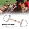 Gucagle Stainless Steel Dee Ring Snaffle Bit for Horses, with Copper Rollers, 5-Inch Mouthpiece view 4
