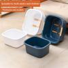 YsXoWiui Soaking Foot Bath, Portable Pedicure Basin, White S view 2