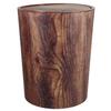 ERINGOGO Compact Plastic Trash Can with Rotating Lid, Wood-Look Design view 1
