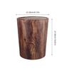ERINGOGO Compact Plastic Trash Can with Rotating Lid, Wood-Look Design view 2