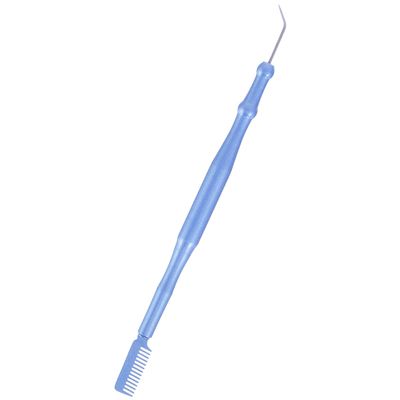 Cabilock Stainless Steel Eyelash Lift Tool for Precise Tinting with Blue Lash Comb Separator