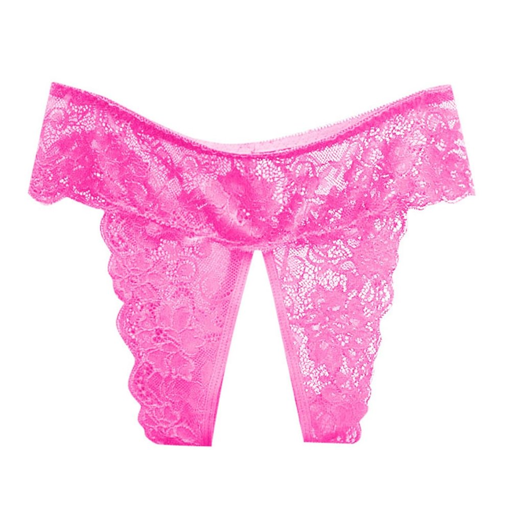 Generic Women's Open Lace Thong, Sheer Low-Waist Soft Panties