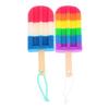 IWOWHERO 2-Pack Ice-Shaped Bath Sponges with Wooden Handles view 1