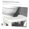 PP Toilet Stool, White, Non-Slip, for Home and Bathroom view 4