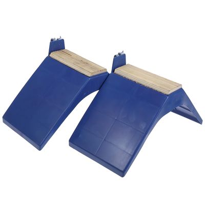 Parrot Bird Stand Toy, Plastic and Wood, Blue, 2 Pieces