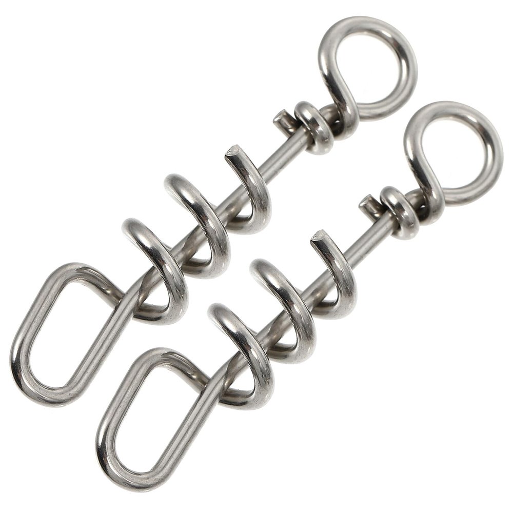 DOITOOL 2 Pack Parrot Leg Rings Stainless Steel Silver Buckles