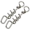 DOITOOL 2 Pack Parrot Leg Rings Stainless Steel Silver Buckles view 1