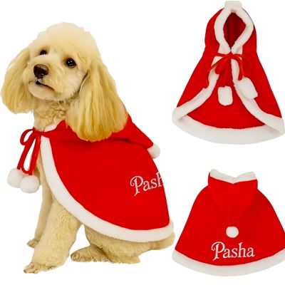 Personalized Christmas Dog Cape