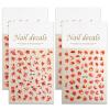 Autumn Self-Adhesive Nail Sticker Set, Maple Leaf Design, Red-Orange, 2 x 2 Sheets view 1