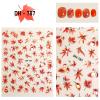 Autumn Self-Adhesive Nail Sticker Set, Maple Leaf Design, Red-Orange, 2 x 2 Sheets view 2