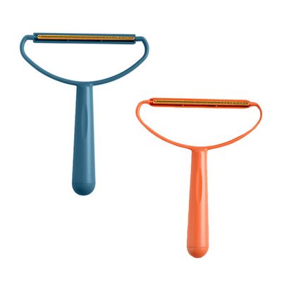 Happyyami 2-Piece Mini Hair Removers with Copper Head and Non-Slip Handle, Double-Sided, Portable Lint and Hair Removers for Clothing and Bedding