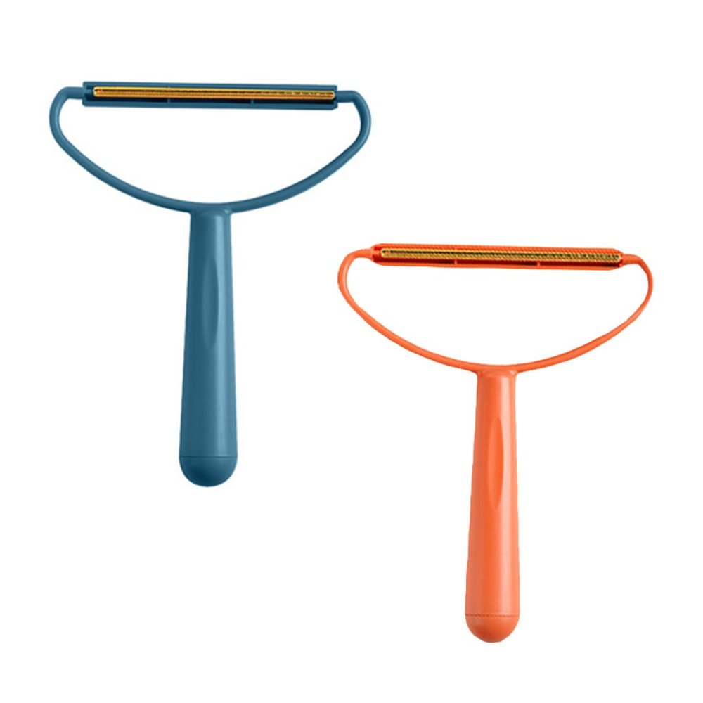 Happyyami 2-Piece Mini Hair Removers with Copper Head and Non-Slip Handle, Double-Sided, Portable Lint and Hair Removers for Clothing and Bedding