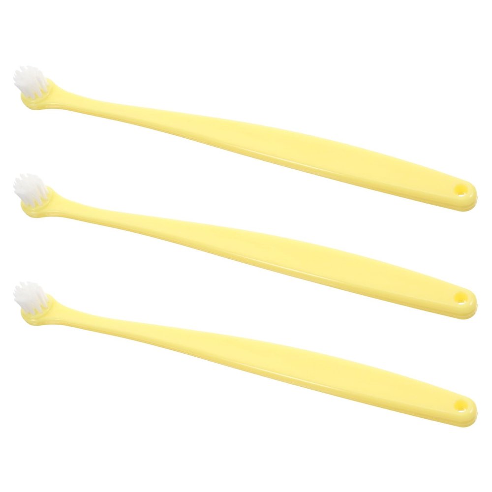 Pet Toothbrush with Soft Bristles, 3-Piece Set, PP and TPR