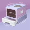 BCJMKDX Pet Drying Cabinet and Cat Litter Box, Fully Enclosed, Front Entrance and Top Exit, Large, Green view 2