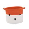 MUELODSIC Woven Storage Basket with Fox Motif, 1 Pc., Cotton view 1