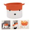 MUELODSIC Woven Storage Basket with Fox Motif, 1 Pc., Cotton view 4
