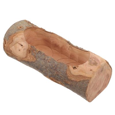 DOITOOL Wooden Hamster Food Bowl with Double Compartment