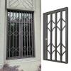 Foldable Security Grille for Basement Windows, Gray, Lockable view 1