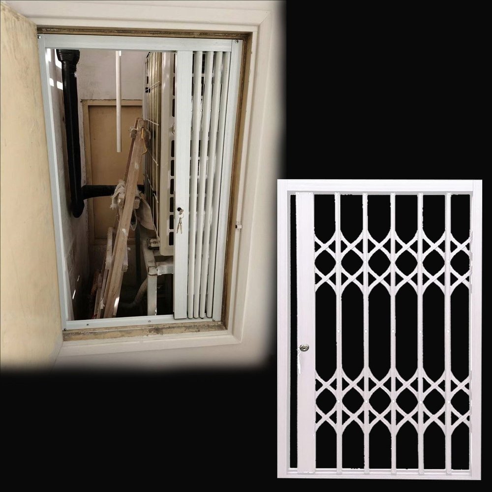 Foldable Window Security Grille, Burglary Protection for Dogs, Adjustable Sizes: 61 x 122 cm, 71 x 152.5 cm, 91.5 x 152.5 cm, Sliding Window Barrier