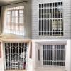 Aluminum Security Window Guard with Lock and Keys, Childproof Burglar-Resistant Folding Window Grille (W 80 x H 60 cm) view 2