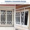 Aluminum Window Security Grille with Lock and Keys, Burglar-Resistant, Folding, for Children, Sliding Window Security (W 85 x H 150 cm) view 3