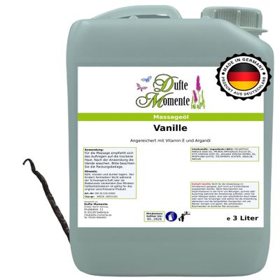 Dufte Momente Vanilla Massage Oil, 3 L